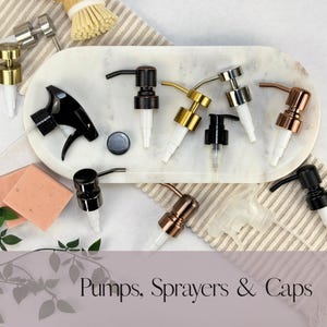 Stainless Steel Pumps | Plastic Sprayers + Caps | Replacement Bottle Tops