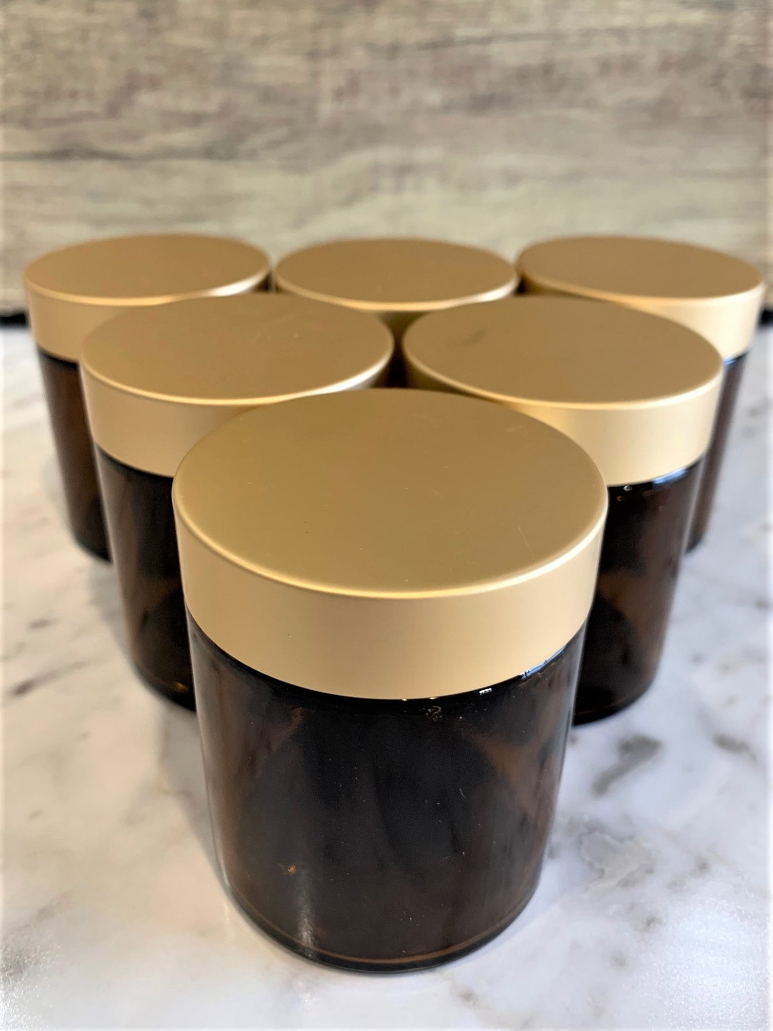 4oz Amber Glass Jar With Brushed Gold Lid for Creams Skincare Etsy UK