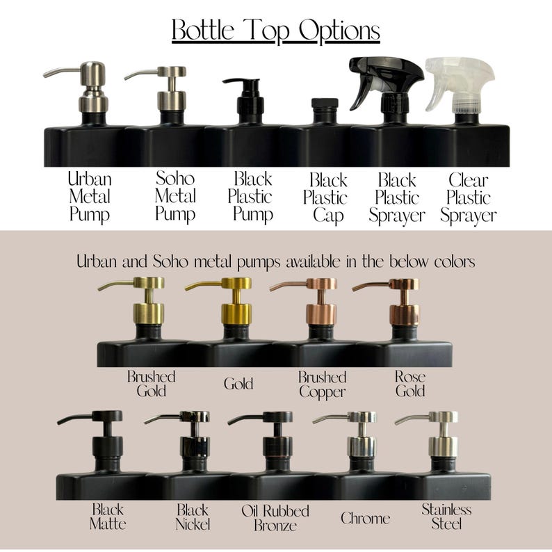 Dispensador de jabón de vidrio reciclado Urban Square / Recargable de 250 ml / Bombas metálicas de diseño / Jabón de manos, jabón para platos / Decoración minimalista imagen 7