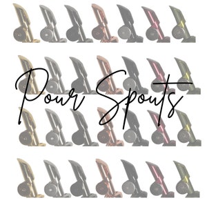 Metal Weighted Pour Spouts | Variety of Colors | Cork or Rubber Based | Perfect for Oils and Vinegars | Minimalist Decor