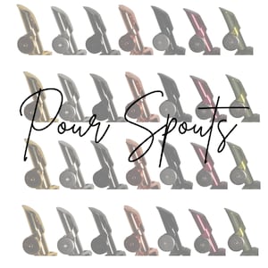 Metal Weighted Pour Spouts | Variety of Colors | Cork or Rubber Based | Perfect for Oils and Vinegars | Minimalist Decor