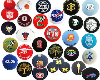 kippah, real handmade embroidery, logo, for custom request, crochet