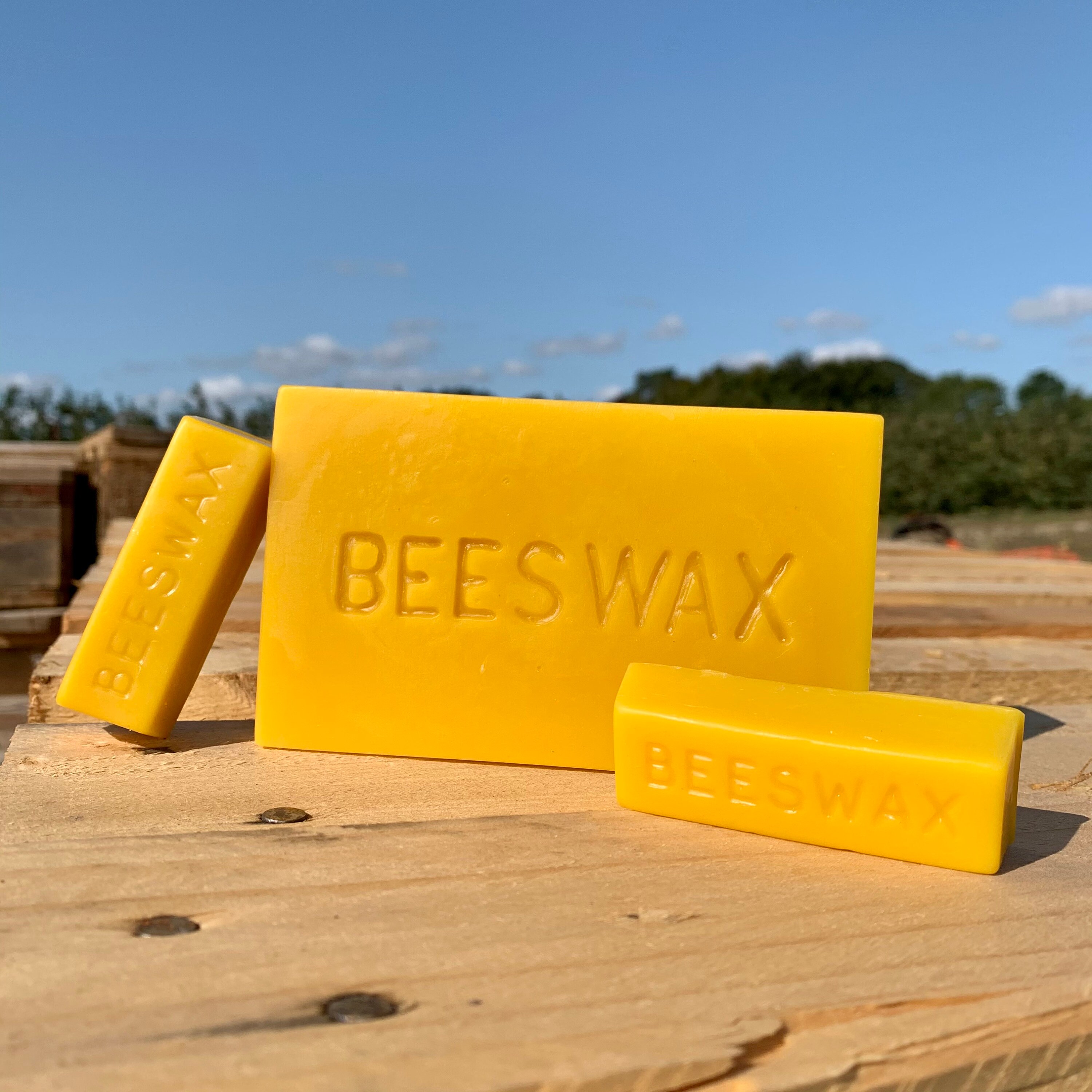 Medium Beeswax Bars 100 Raw Beeswax Approximately 436g Etsy Norway