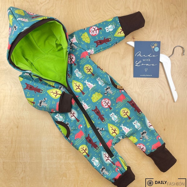 Softshell Overall Jungen Herbstoutfit Matschkleidung personalisiert Regenanzug