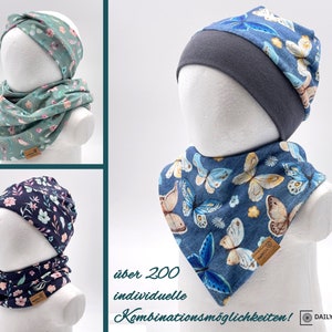 Hat autumn girls headband individual neck scarf personalized scarf customized headband