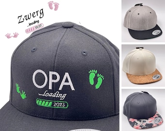 CAP for Grandpa / Grandma / Mom / Dad - Embroidery - Family Cap, Birth Gift