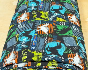 Softshell (Oeko-Tex 100) - Dino - Dinosaur - 50 cm - Steps - Water-repellent - Rain protection - Outdoor fabric