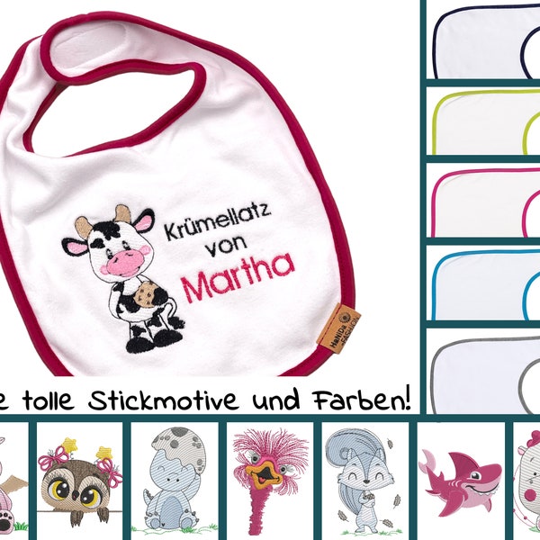 Baby Lätzchen bestickt Spucktuch Kleinkind Sabberlatz personalisiert