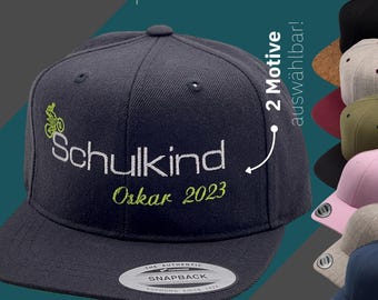 Embroidered cap - Back to school - Bicycle Jeep - Embroidery - with name - with year - Personalized snapback cap