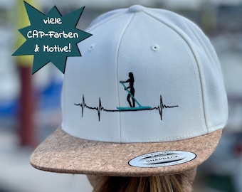 CAP stand-up paddle - broderie - tailles enfant & adulte - motif, texte personnalisable