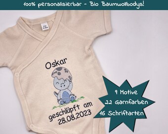 Wrap bodysuit with embroidery Baby bodysuit personalized with name Christening gift Baby bodysuit embroidered Rompers embroider Body