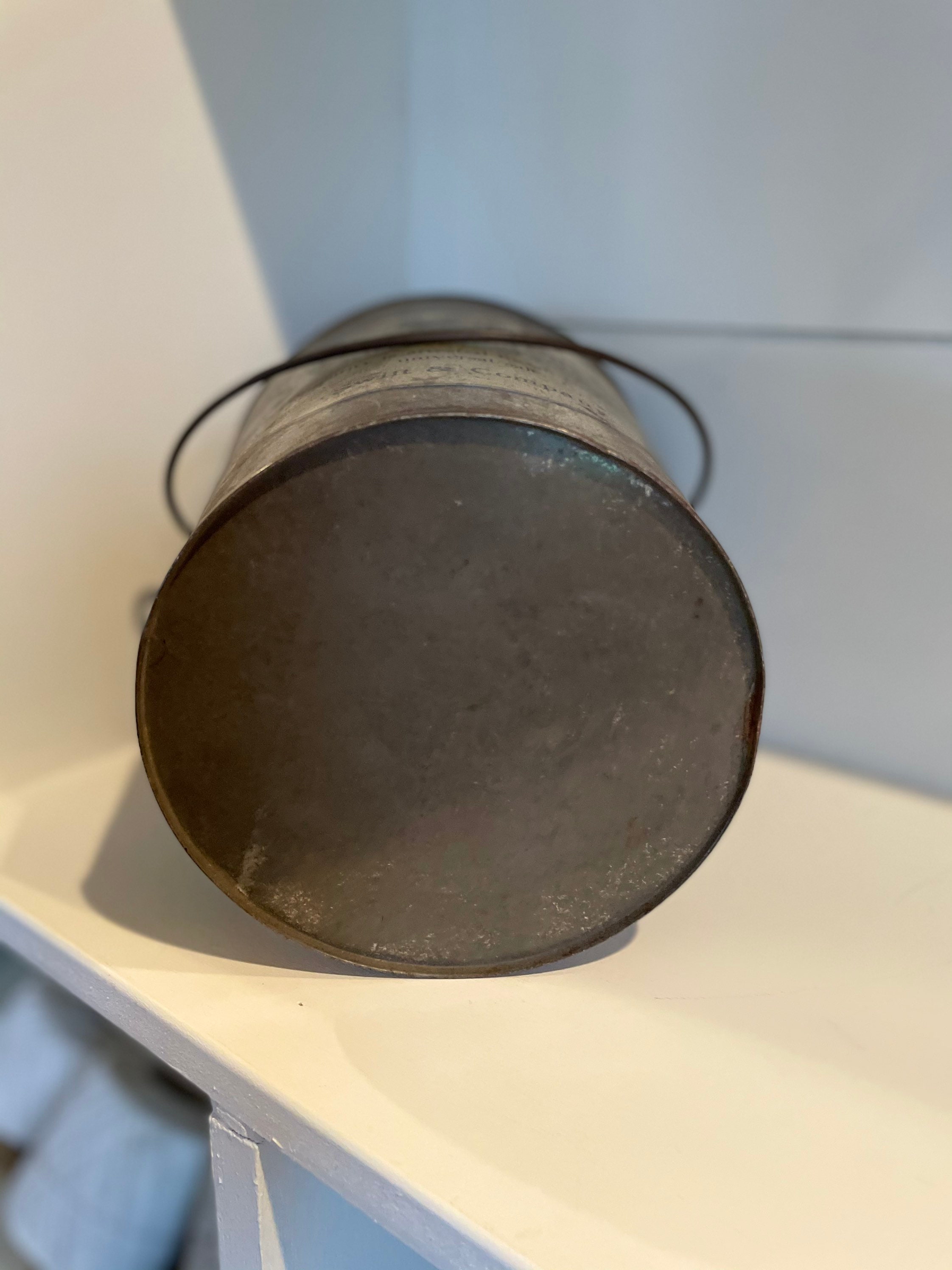 Vintage Lard Tin Lard Bucket Silver Leaf Brand Lard Etsy