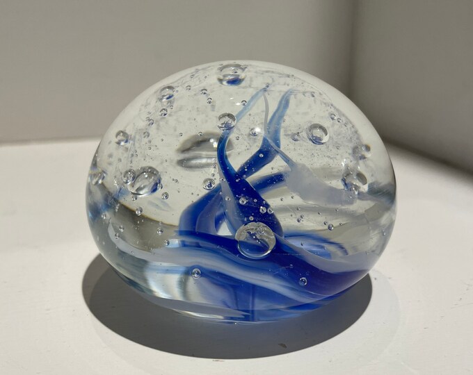 Vintage Levay Glass Paperweight Etsy