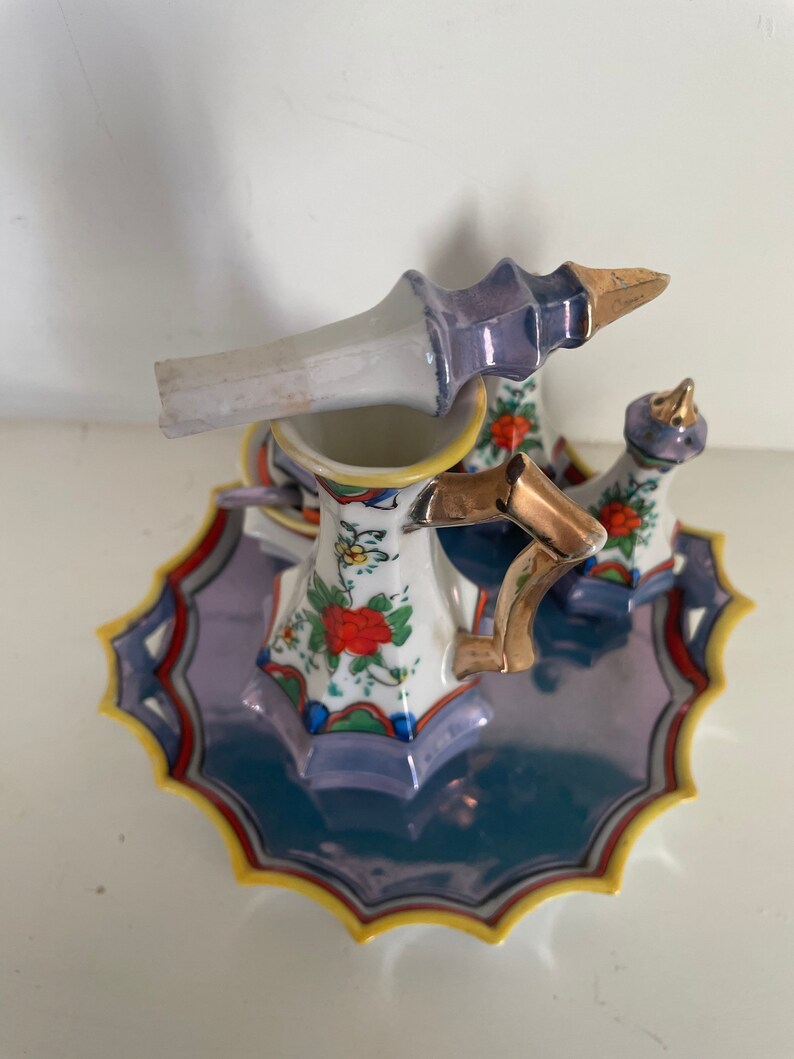 Vintage Japanese Porcelain Tabletop Serving Set Etsy