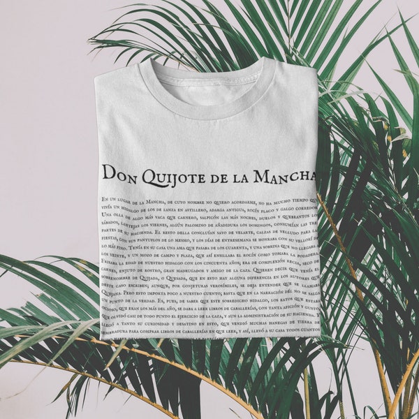 Don Quijote t-shirt, Don Quijote de la Mancha, Don Quijote book tee, Don Quixote gift, Miguel de Cervantes tee, Literary gift