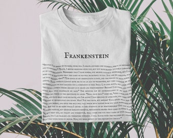 Camisa Frankenstein, camisa Mary Shelley, regalo Frankenstein, regalo literatura, ropa literaria, libro Frankenstein, regalo para los amantes de los libros