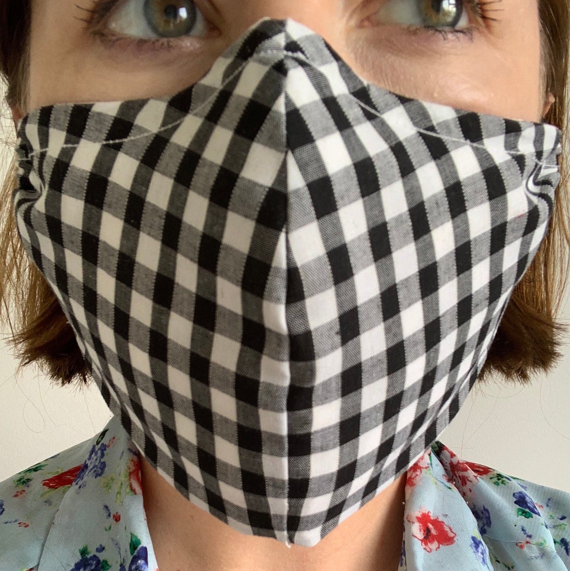 Red and white stripe reusable face mask. Face covering Etsy