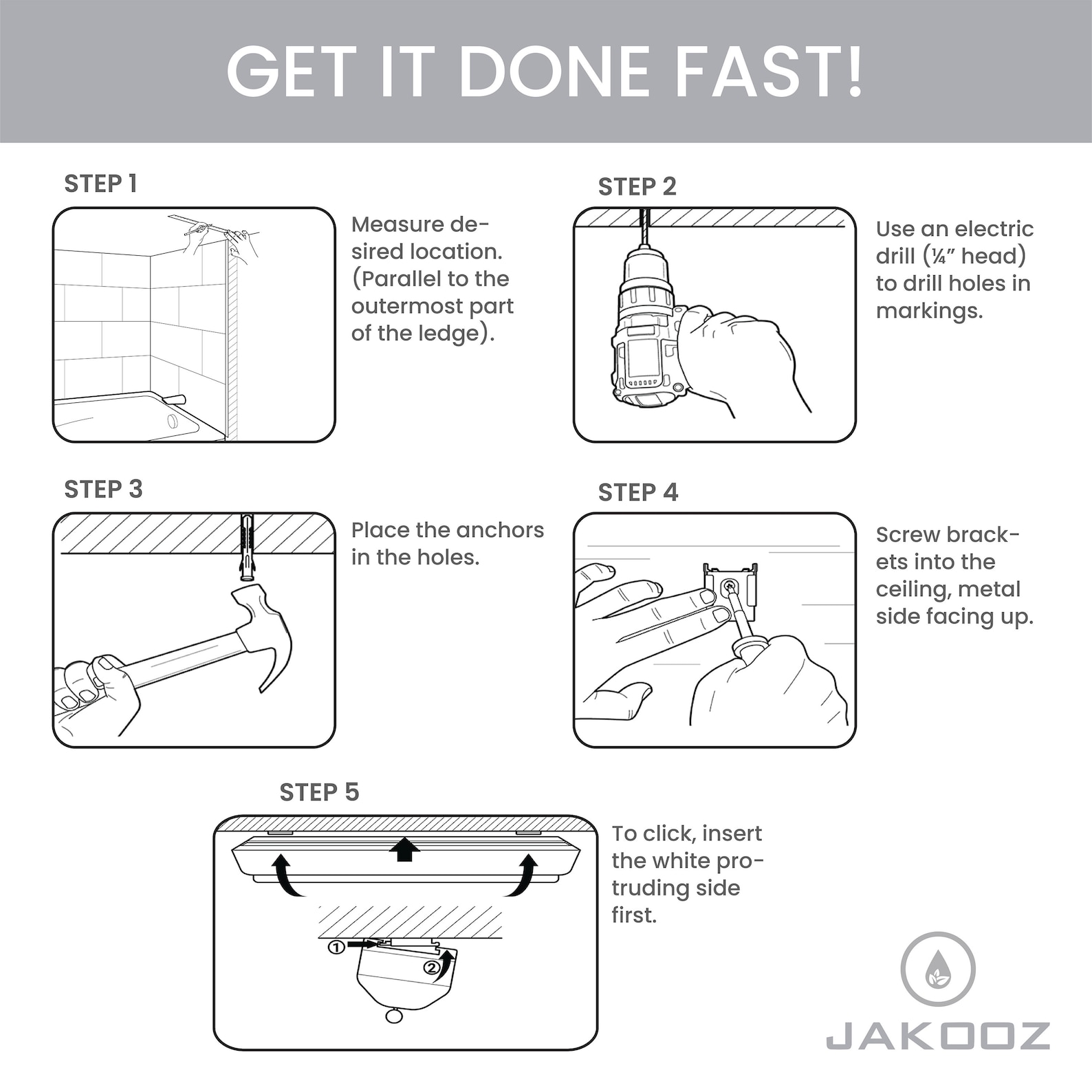 Jakooz Rollup Shower Curtain for Bathroom. 100 PEVA, Mildew Resistant