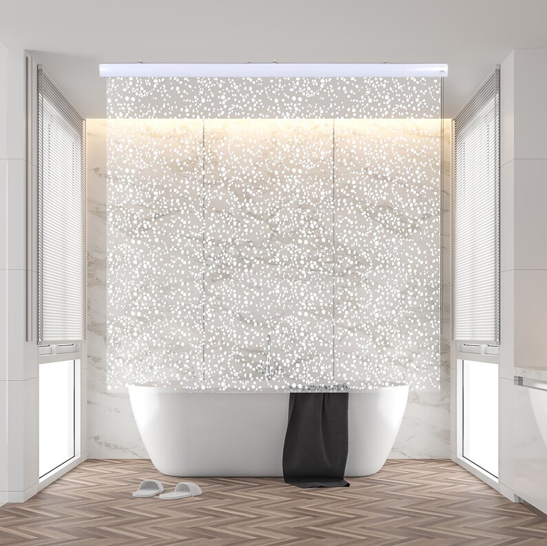 Jakooz Rollup Shower Curtain For bathroom. 100 PEVA Mildew Etsy