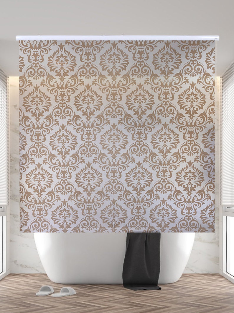 Jakooz Rollup Shower Curtain For bathroom. 100 PEVA Mildew Etsy