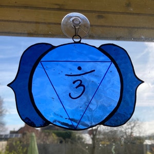 Glas in lood Ajna Derde Oog Chakra