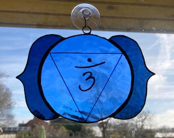 Glas in lood Ajna Derde Oog Chakra
