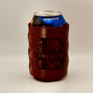 Campaign Leather Can Koozie - Vintage Camo