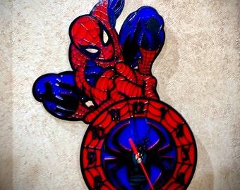 Spiderman Spiderman Wall Clock Plastic Red Diameter 25 CMS with Hours 