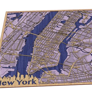New York - Digitale Dateien für eine erhöhte StadtStraße Karte
