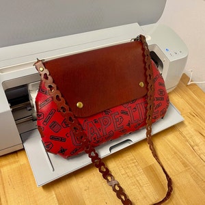 Glowforge and Cricut No-Stitch Leather Purse - Over 24 Patterns - San Francisco Design