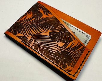 Minimalist Leather Bill-Fold Wallet Digital Pattern for Laser Cutting