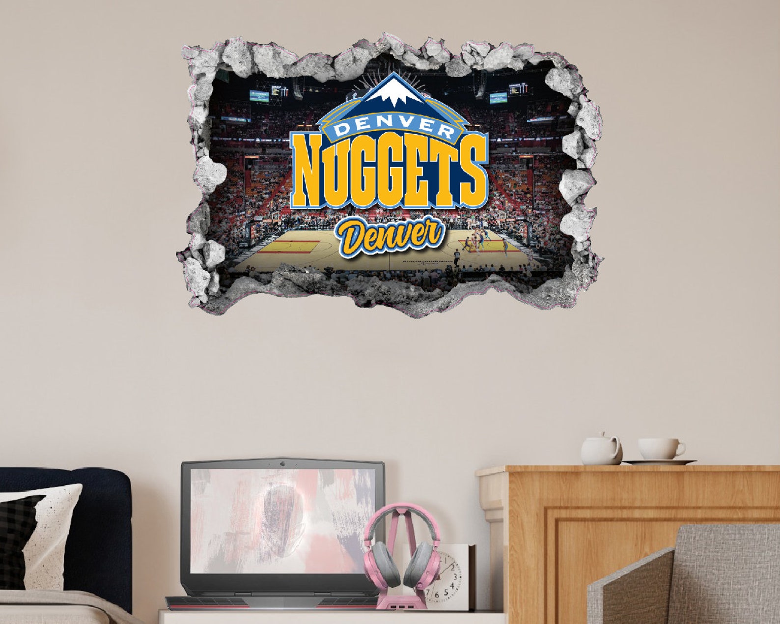 Denver Nuggets Wall Decor Vinyl Decal NBA Sticker Sports Etsy