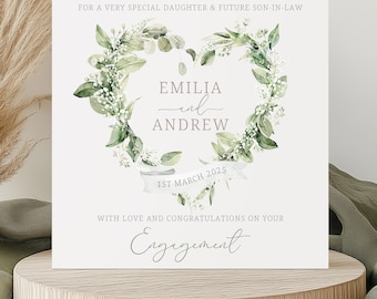 Engagement Card Personalised for a Special Couple, Son & His Fiancée, Daughter and Future Son-in-Law, Any Relation on your Engagement Card