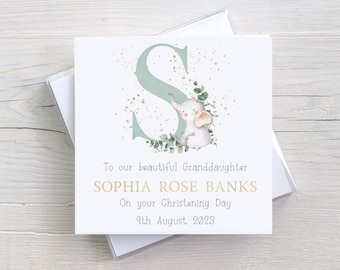 Personalised Christening Card, Baptism Card, Naming Day Card for Son Daughter Grandson Granddaughter Godson Goddaughter Special  Boy or Girl