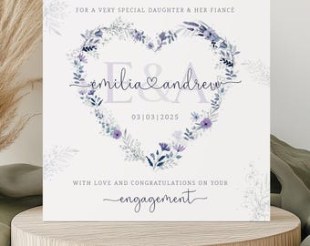 Engagement Card Personalised for a Special Couple, Son & His Fiancée, Daughter and Future Son-in-Law, Any Relation on your Engagement Card