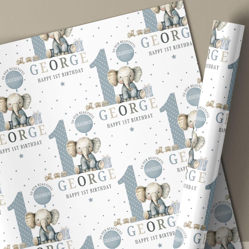 Personalised First Birthday Card, 1st Birthday Card for Son, Grandson, Great-Grandson, Brother, Godson, Nephew, Special Little Boy image 4