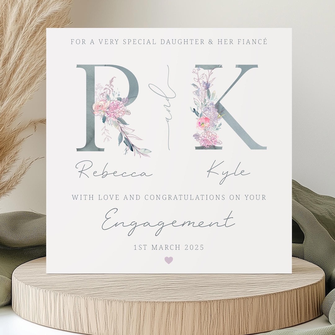 Engagement Card Personalised For A Special Couple Son His Fianc e engagement-card-personalised-for-a-special-couple-son-his-fianc-e