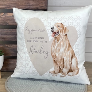 Golden Retriever Pillow Etsy UK