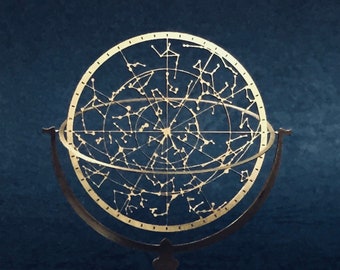 Celestial globe 　Japanese handmade miniature small piece craft