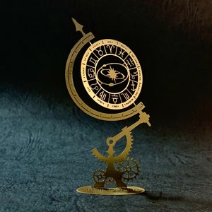 Celestial globe -Armillary sphere-0 (brass)  Japanese handmade miniature small piece craft