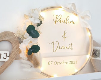 Ghirlanda di fiori di eucalipto essiccati naturali per decorazioni nuziali, regalo di nozze, decorazioni nuziali rustiche e personalizzate