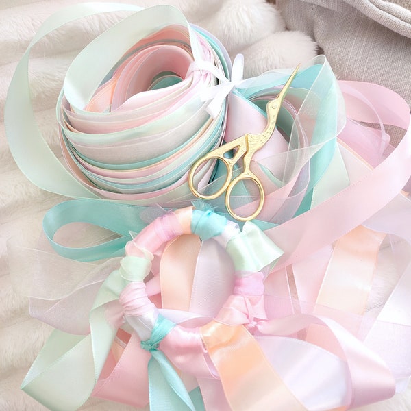 Round of ribbons, Personalized bridal bouquet, Bridal bouquet toss game, Wedding cutting ribbons game, Wedding accessories