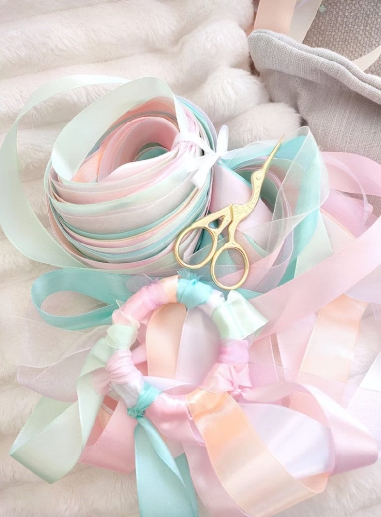 Ribbon round, Personalized bridal bouquet, Bridal bouquet toss game, Wedding ribbon cutting game, Wedding accessories