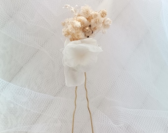 Hårnålar och håraccessoarer med torkade blommor för bröllop, hårnålar för knutar eller flätor, hårspännen för bröllop