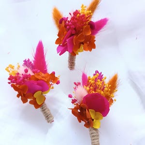 Bruidscorsage, gedroogde bruidsbloemen, bruidsaccessoires, corsages, herenkostuum, getuige op de bruiloft, corsage van gedroogde bloemen