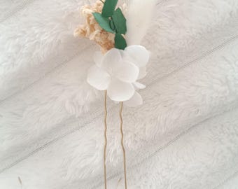 Hårnålar och håraccessoarer med torkade blommor för bröllop, hårnålar för knutar eller flätor, hårspännen för bröllop