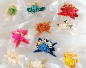 Dried and preserved flower bracelet, wedding bracelet, flower bracelet for bridesmaids and bachelorette parties - wedding accessories