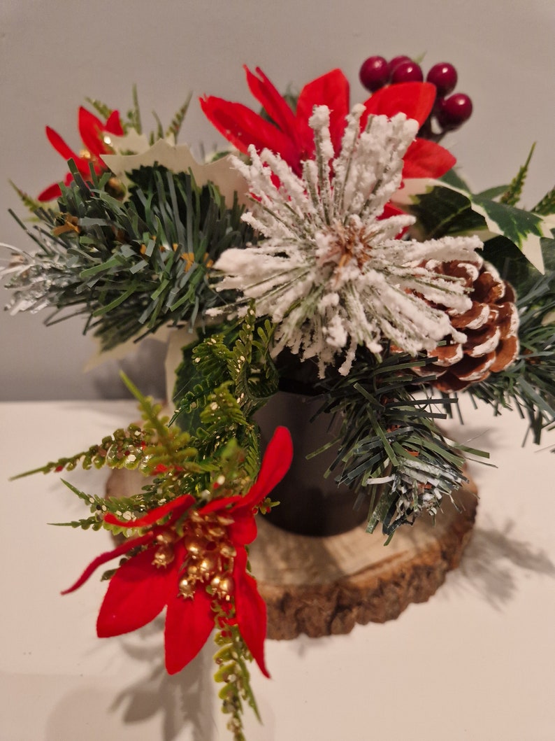 Christmas Flower Grave Pot Artificial Flower Grave Pot Christmas