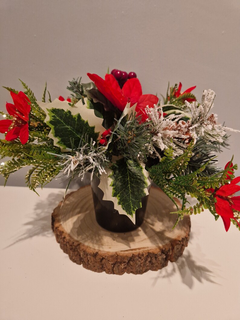 Christmas Flower Grave Pot Artificial Flower Grave Pot Christmas