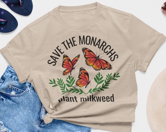 monarch butterfly tshirt, botanical shirt, monarch butterfly gift, save the monarchs shirt, monarch mama shirt